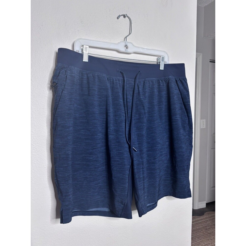 Lululemon T.H.E. 10" Lined Shorts Mens 2XL Black Drawstring Gym Performance